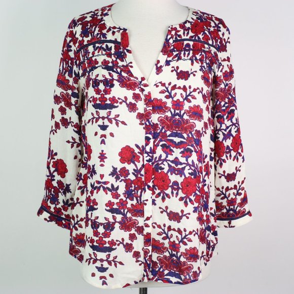 Lucky Brand Tops - Lucky Brand Womens Small Floral Button Front Shirt Top